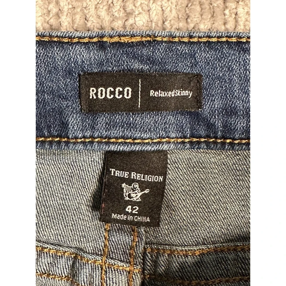 True Religion Mens Jeans Rocco Relaxed Skinny 42x32